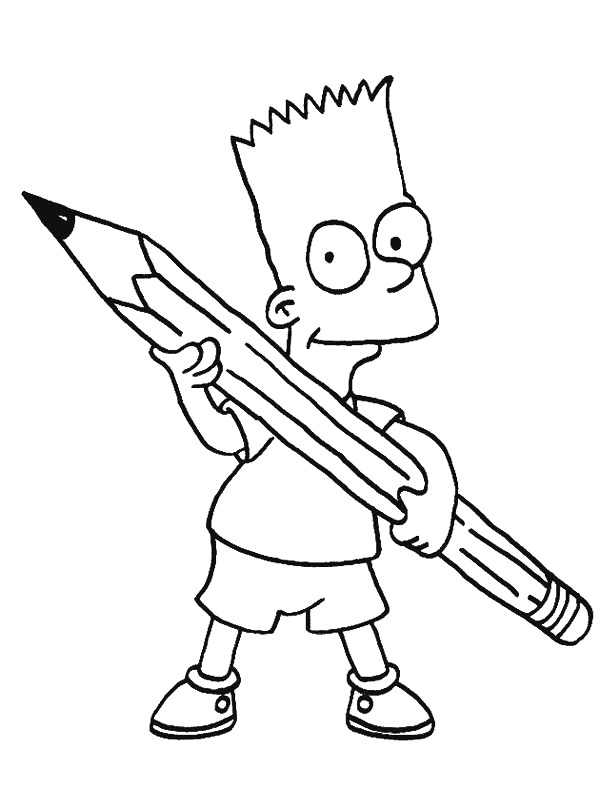 Plansa de colorat cu Familia Simpsons 19 11